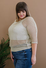 Load image into Gallery viewer, GeeGee Gracefully Golden Openwork Sweater