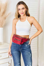 Load image into Gallery viewer, Fame Triple Pocket Nylon Fanny Pack