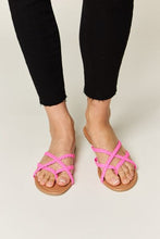 Load image into Gallery viewer, WILD DIVA Crisscross PU Leather Open Toe Sandals