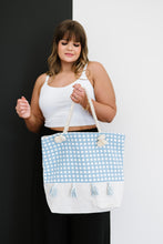 Load image into Gallery viewer, Justin Taylor Picnic in the Park Tassel Detail Tote Bag