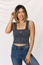 Load image into Gallery viewer, Zenana Washed Ribbed Wide Strap Cropped Cami