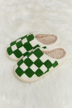 Load image into Gallery viewer, Melody Checkered Print Plush Slide Slippers