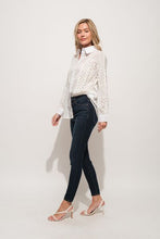 Load image into Gallery viewer, And The Why Eyelet Long Sleeve Button Down Shirt