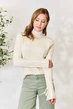 Load image into Gallery viewer, Heimish Ribbed Bow Detail Long Sleeve Turtleneck Knit Top