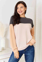 Load image into Gallery viewer, Double Take Color Block Dropped Shoulder T-Shirt