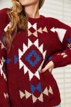 Load image into Gallery viewer, HEYSON Aztec Soft Fuzzy Sweater