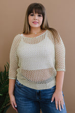 Load image into Gallery viewer, GeeGee Gracefully Golden Openwork Sweater