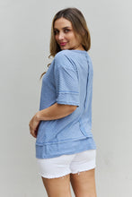 Load image into Gallery viewer, HOPELY Cater 2 You Swiss Dot Reverse Stitch Short Sleeve Top