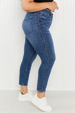Load image into Gallery viewer, Judy Blue Stevie Full Size Mid-Rise Braided Detail Relaxed Jeans