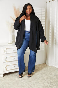 HEYSON Open Front Cardigan with Scarf Design