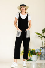 Load image into Gallery viewer, Celeste Stripe Contrast Pocket Rib Jumpsuit