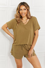 Load image into Gallery viewer, Zenana Morning Coffee V-Neck Top &amp; Shorts Lounge Set