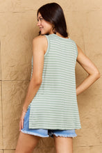 Load image into Gallery viewer, Doublju Striped Sleeveless V-Neck Top