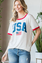 Load image into Gallery viewer, Heimish USA Contrast Trim Short Sleeve T-Shirt