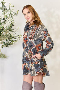 Heimish Printed Button Up Hooded Jacket