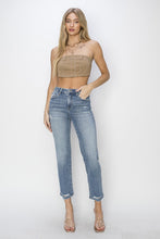 Load image into Gallery viewer, RISEN High Waist Distressed Cropped Jeans