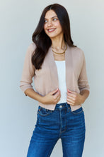 Load image into Gallery viewer, Doublju My Favorite 3/4 Sleeve Cropped Cardigan in Khaki