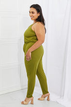 Load image into Gallery viewer, Capella Comfy Casual Solid Elastic Waistband Jumpsuit in Chartreuse