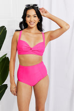 Load image into Gallery viewer, Marina West Swim Take A Dip Twist High-Rise Bikini in Pink