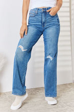 Load image into Gallery viewer, Judy Blue High Waist Distressed Straight-Leg Jeans