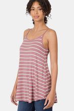 Load image into Gallery viewer, Zenana Striped Curved Hem Cami