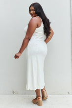 Load image into Gallery viewer, Culture Code Look At Me Notch Neck Maxi Dress with Slit in Ivory