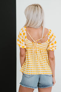 Mittoshop Sunny Meadow Gingham Babydoll Top