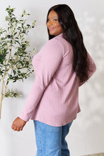 Load image into Gallery viewer, Celeste Texture Half Button Long Sleeve Blouse