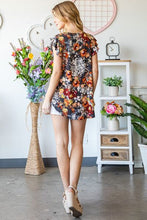 Load image into Gallery viewer, Heimish Ruffled Floral Round Neck Cap Sleeve Blouse