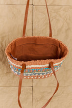 Load image into Gallery viewer, Fame By The Sand Straw Braided Striped Tote Bag