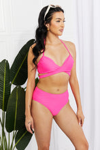 Load image into Gallery viewer, Marina West Swim Summer Splash Halter Bikini Set in Pink