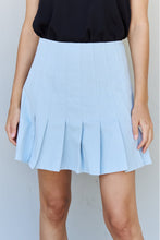 Load image into Gallery viewer, HEYSON Only Mine Pleated Mini Tennis Skirt in Faded Blue