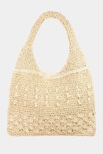 Load image into Gallery viewer, Fame Straw Braided Tote Bag