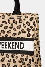 Load image into Gallery viewer, Fame Letter Graphic Leopard Tote Bag