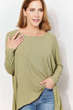 Load image into Gallery viewer, HEYSON Oversized Super Soft Rib Layering Top with a Sharkbite Hem and Round Neck