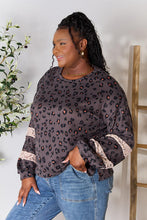 Load image into Gallery viewer, Jade By Jane Leopard Lace Detail Blouse