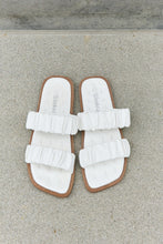 Load image into Gallery viewer, Weeboo Double Strap Scrunch Sandal in White