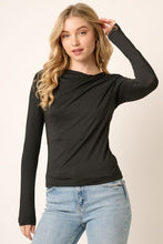 Load image into Gallery viewer, Mittoshop Ruched Long Sleeve Slim Top