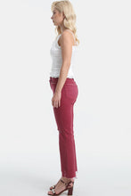 Load image into Gallery viewer, BAYEAS Full Size High Waist Distressed Raw Hem Flare Jeans