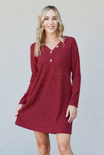 Load image into Gallery viewer, Heimish Chicago Skyline Ribbed Henley Dress