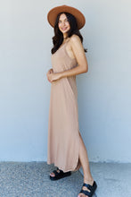 Load image into Gallery viewer, Ninexis Good Energy Cami Side Slit Maxi Dress in Camel