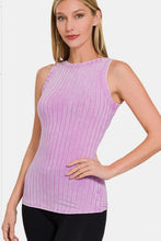 Load image into Gallery viewer, Zenana Ribbed Washed Round Neck Tank