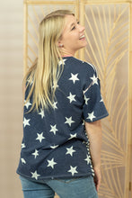 Load image into Gallery viewer, BiBi Patriotic Patchwork Henley