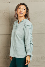 Load image into Gallery viewer, Petal Dew Take A Chance Ruffled Long Sleeve Blouse