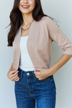 Load image into Gallery viewer, Doublju My Favorite 3/4 Sleeve Cropped Cardigan in Khaki