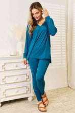 Load image into Gallery viewer, Zenana Lazy Days Long Sleeve Top and Leggings Set