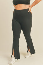 Load image into Gallery viewer, Kimberly C Slit Flare Leg Pants in Black