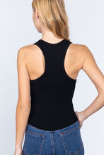 Load image into Gallery viewer, ACTIVE BASIC Ribbed Round Neck Racerback Seamless Tank