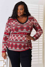 Load image into Gallery viewer, Heimish Snowflake Print Long Sleeve Top