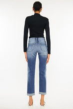 Load image into Gallery viewer, Kancan High Waist Distressed Hem Detail Cropped Straight Jeans